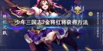 少年三国志2金将红将怎么获得