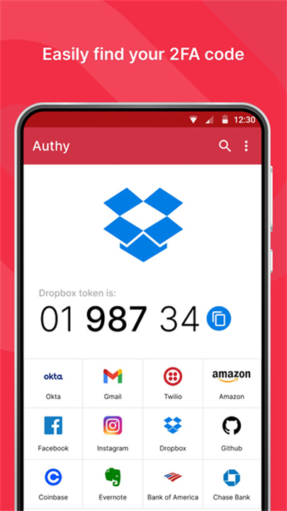 Authy验证器截图