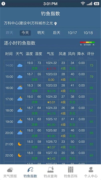 钓鱼天气预报官方正版截图